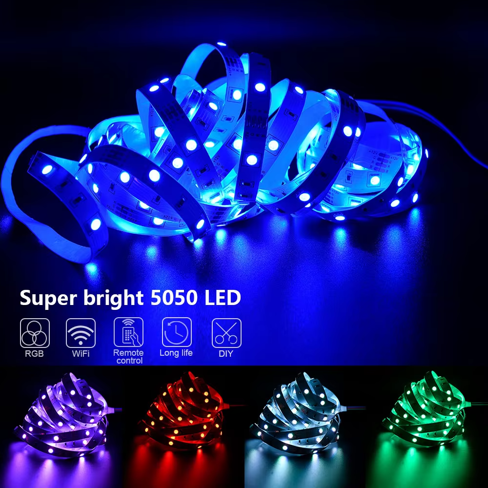 LED Strip Lights RGB 3535 ,5V 1M-30M,16 million colors, RGB , Led Strip Lighting Music Sync, Color Changing for Party Home gallery image